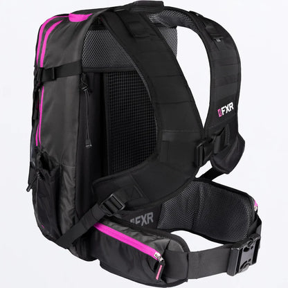 FXR Ride Pack Black and Char and Fuchsia