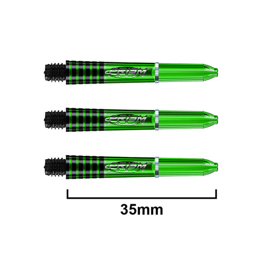 Winmau Prism Force Dart Shafts Green Short