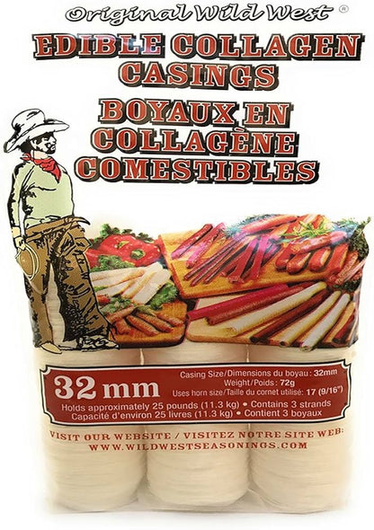 Wild West Edible Collagen Casings 32mm