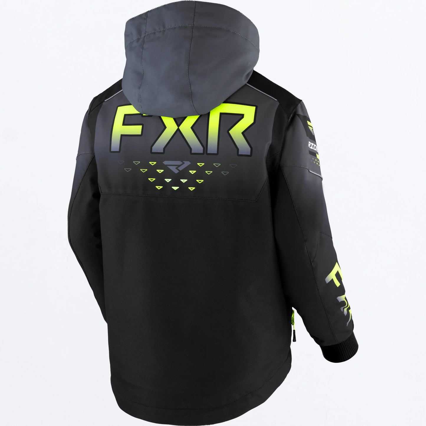 FXR Helium Jacket Children's Black/Char Fade/HiVis Size 6