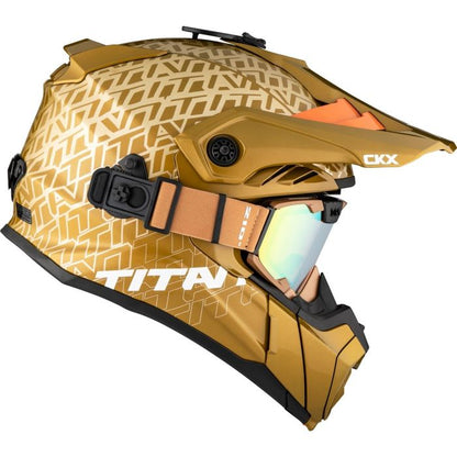 CKX Titan Air Flow Backcountry Roar Helmet with Goggles Camel Size 2XL