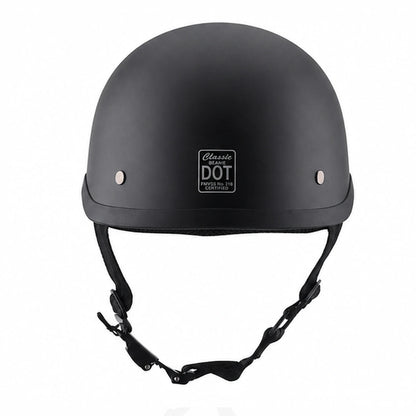 Classic QR Beanie Helmet with Visor in Dull Black