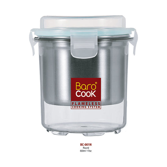BaroCook Round Food Container 500ml Cooking System