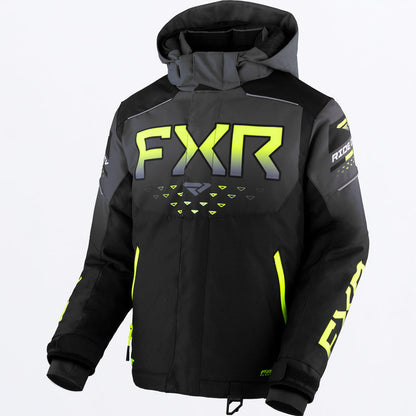 Youth HELIUM JACKET BLACK/CHAR FADE/HIVIS SZ10