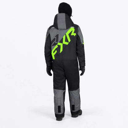 FXR Cold Cross CX Monosuit Youths' Black/Charcoal/Lime Size 10