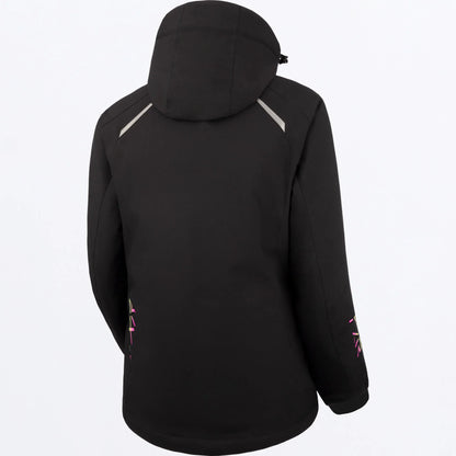FXR Pulse Jacket Women's Black and Kiwi-E Pink Fade Size 24