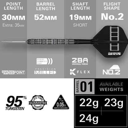 Target Darts Chris Dobey 95K SP Dart Set 24 g