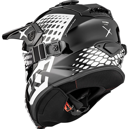 Helmet CKX Titan Viper Black and White Glossy Size S