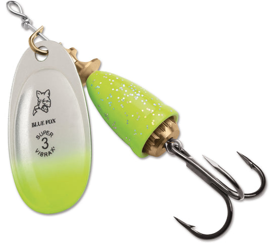 Blue Fox Classic Vibrax Chartreuse Green Candyback 1/4oz