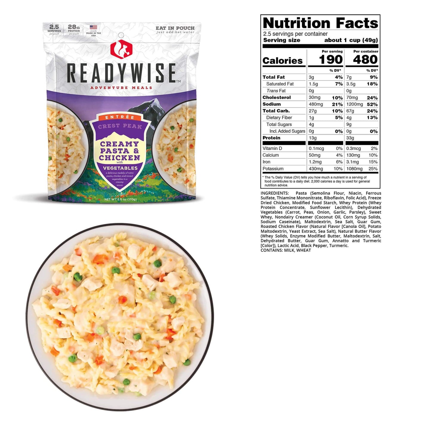ReadyWise Creamy Pasta and Chicken