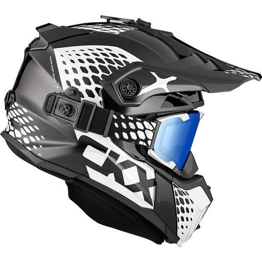Helmet CKX Titan Viper Black and White Glossy Size 2XL