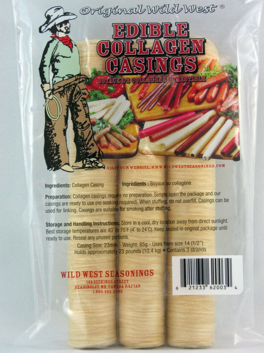 Wild West Edible Collagen Casings 23mm