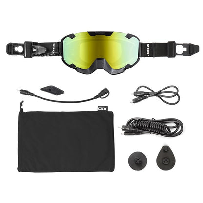 CKX 210° Trail Goggles Insulated Matte Black and Mirror Gold