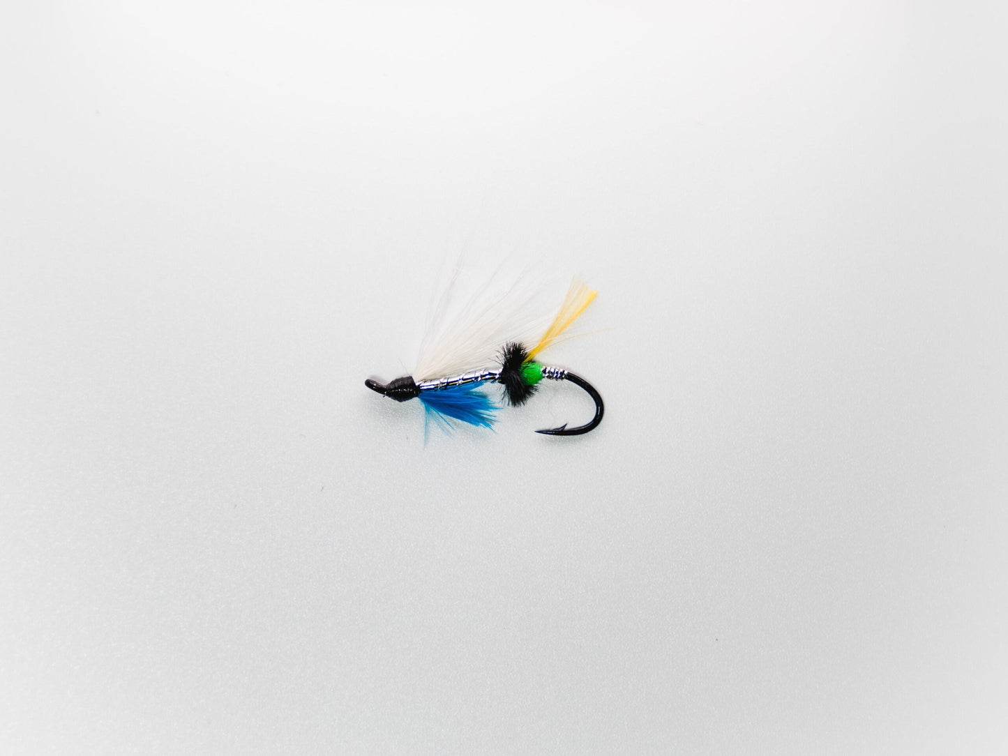 Wet Fly Silver Blue Green Butt White Wing #10