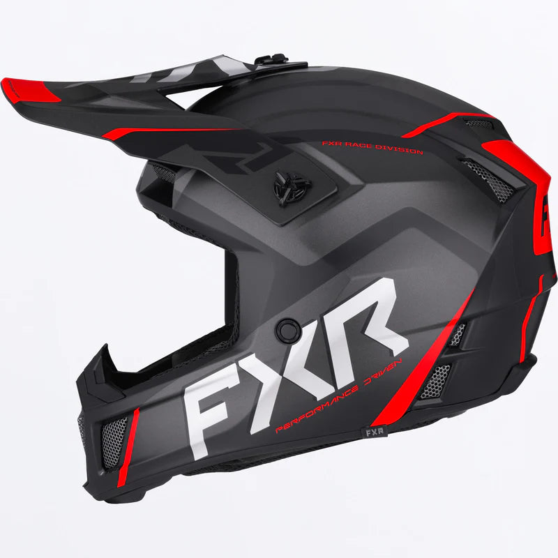 FXR Clutch Evo Helmet Black and Red Size L