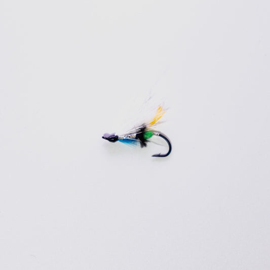 Wet Fly Silver Blue Green Butt White Wing #10