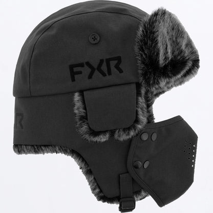 FXR Trapper Hat Asphalt/Black Size L/XL
