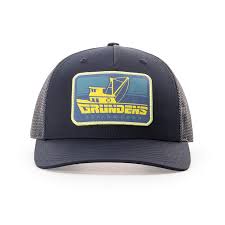 Grundens Commercial Boat Trucker Hat Navy OS