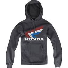 Honda Vintage Wing Summer Weight Hoodie Black 2XL