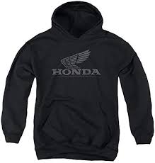 Honda Vintage Wing Summer Weight Hoodie Black Large