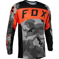 Fox 180 BNKR Jersey Gray Camo Medium