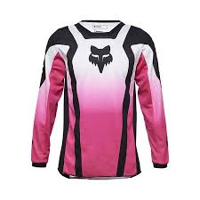 Fox Youth Girls 180 Lean Jersey Black/Pink Youth Medium