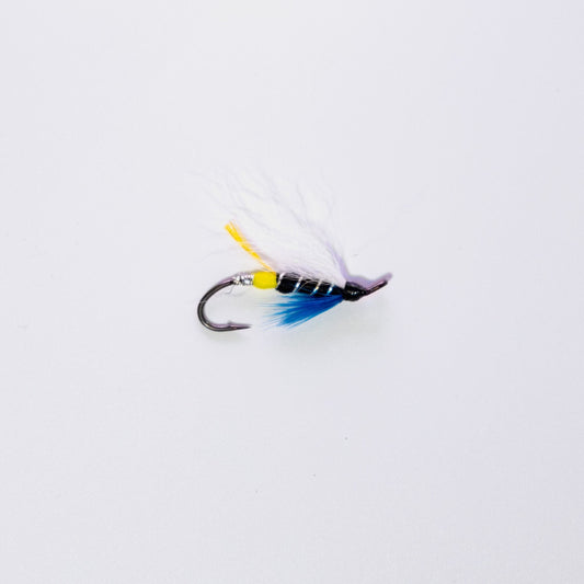 Wet Fly Blue Charm White Wing Yellow Butt #12