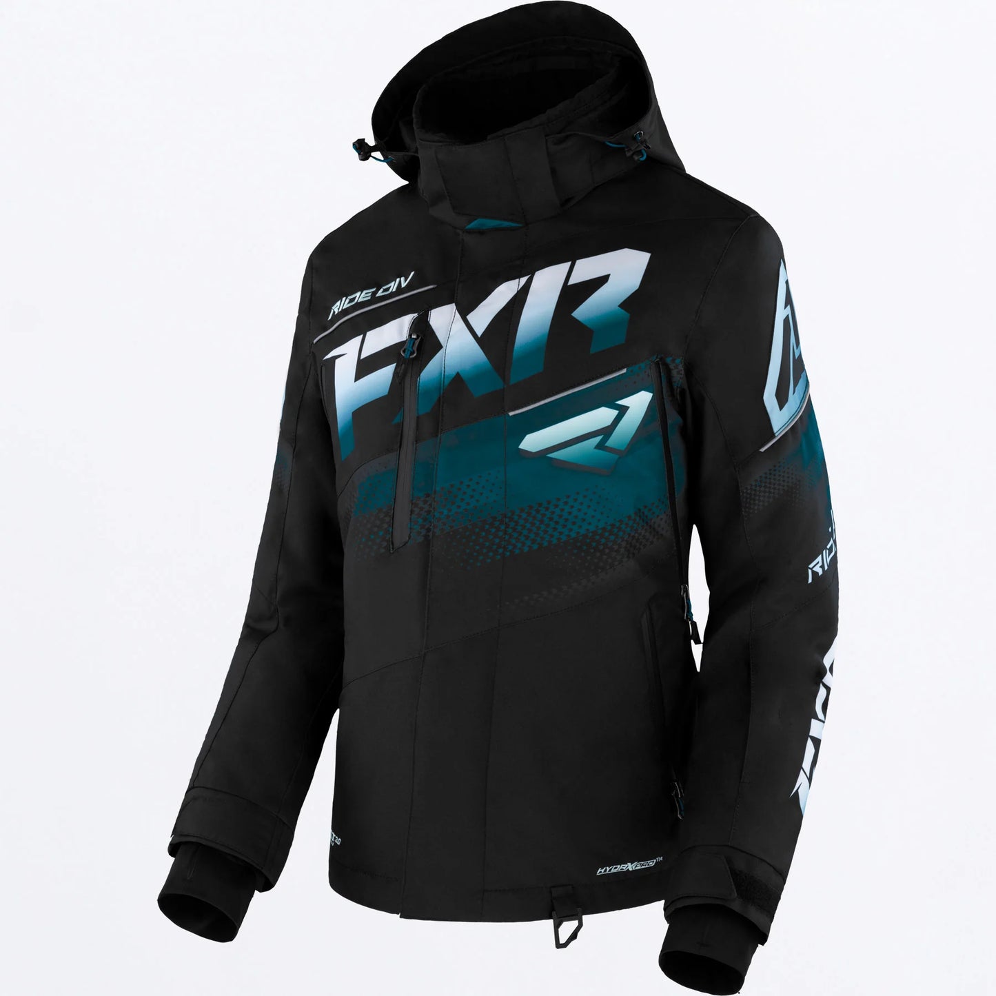 FXR Boost FX Jacket Women's Black/Mint-Ocean Fade Size 8