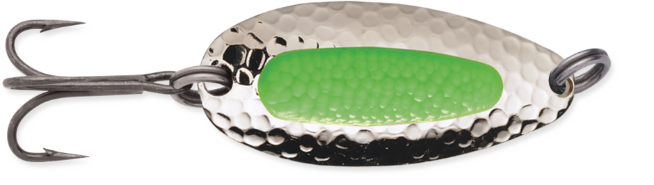 Blue Fox Pixee Spoon Nickel Plated/Green 1/2oz