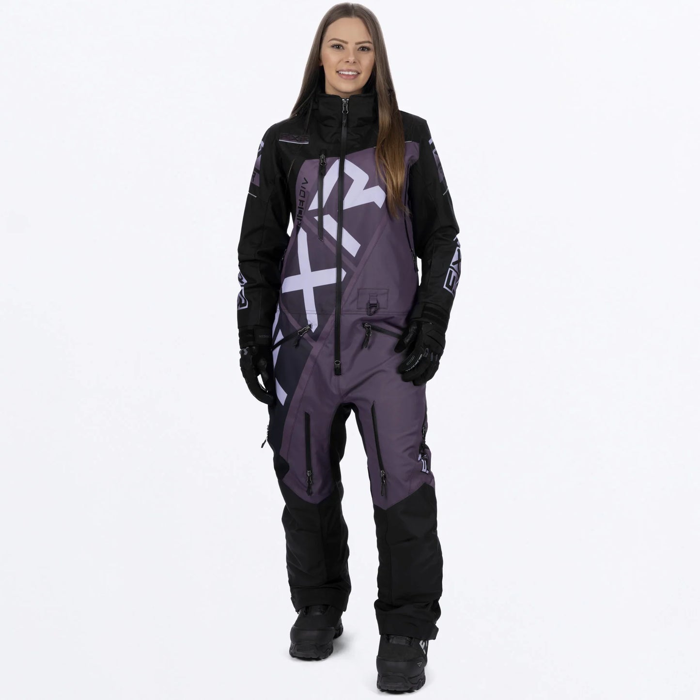 FXR CX F.A.S.T. Monosuit Women's Black/Muted Grape Size 12