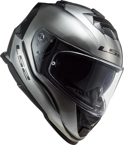 LS2 Assault Helmet Solid Brushed Alloy Size S