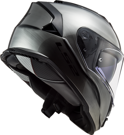 LS2 Assault Helmet Solid Brushed Alloy Size S