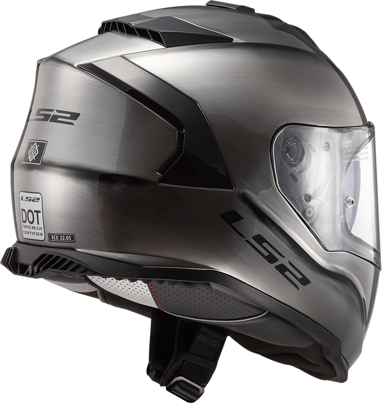 LS2 Assault Helmet Solid Brushed Alloy Size S