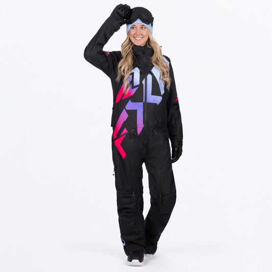 FXR Cold Cross CX Monosuit Women's Black and Twilight Size 6