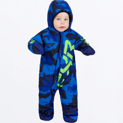 FXR CX Snowsuit Blue Camo/Lime Fade Size 6-12 Months