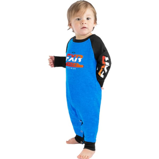 INFANT RACE DIVISION ONESIE Blue heather/BK SZ18-24 MTH