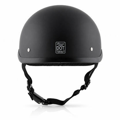 Classic QR Beanie Helmet Without Visor in Dull Black