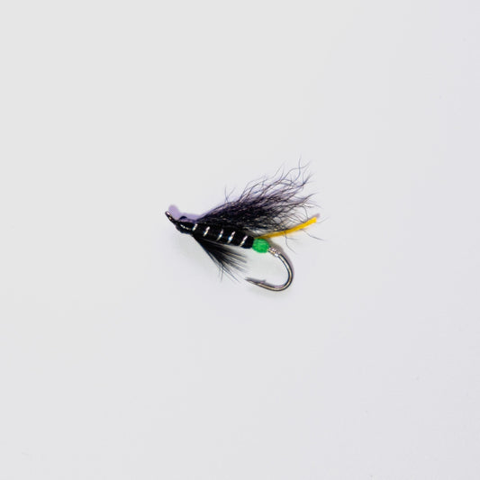 Wet Fly Black Bear Green Butt #12