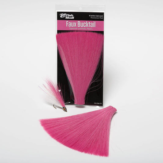 Flymen Fluorescent Pink 6" Faux Bucktail