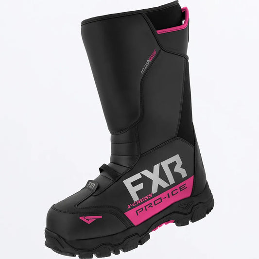 FXR X-Cross Pro-Ice Boot Women's Black and Fuchsia Size 10