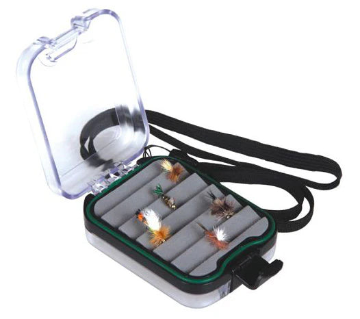 TFO Clear Lid D/S Ripple Foam Fly Box with Neck Strap