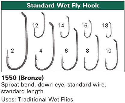 Daiichi 1550 Standard Wet Fly Hook Size 6 25pk