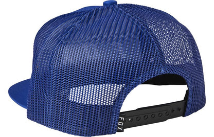 Fox Pinnacle Snapback Baseball Cap Blue Mesh