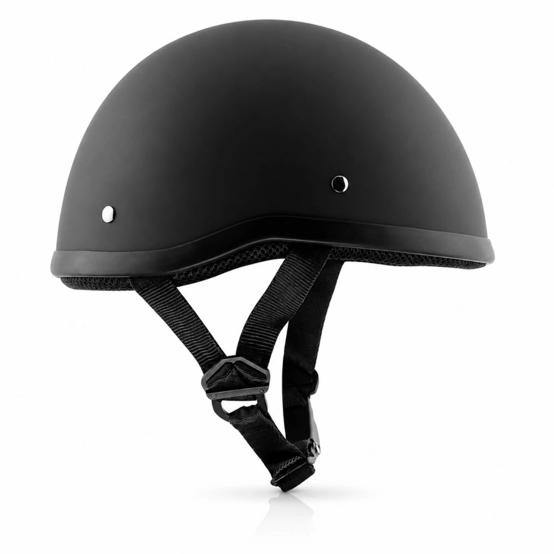 Classic QR Beanie Helmet Without Visor in Dull Black
