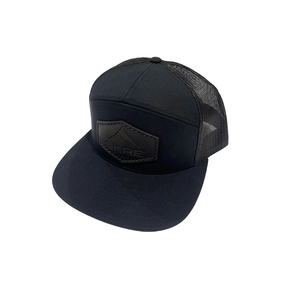 SKRE Black on Black Patch Flatbrim Hat