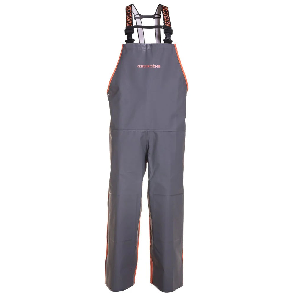 Grundens Hauler Bib Orange and Grey Size 2XL