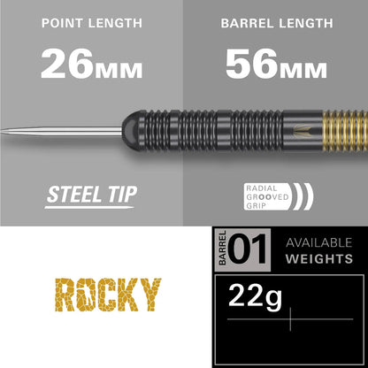 Target Darts Josh Rock Brass Dart Set 22 g