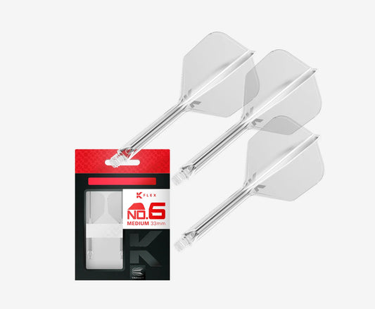 Target Darts K-Flex No. 6 Flight Clear Medium