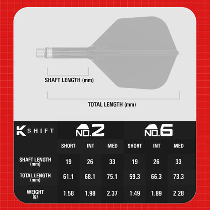 Target Darts K-Shift No. 6 Black Intermediate
