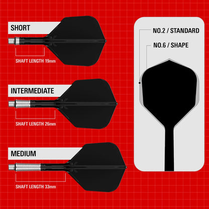 Target Darts K-Shift No. 6 Black Intermediate